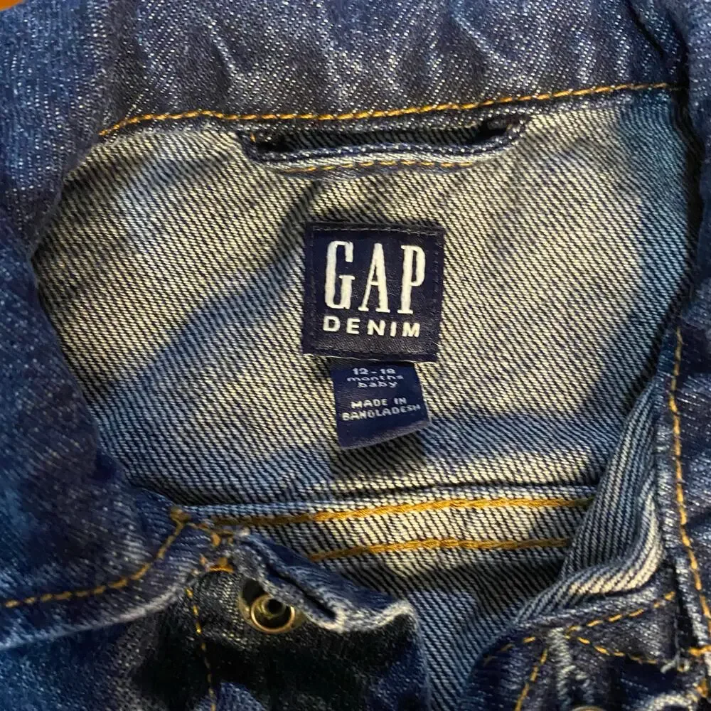 Gap dark wash denim snap‎ closure jean jacket SIZE 12-18M